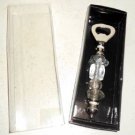 Decorative Clear Rock and Chrome Handheld Bottle Opener New in Box