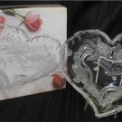 MIKASA Special Moments 10 1/2 Heart Clear and Frosted Crystal Tray Germany