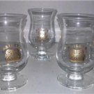 Set of 5 Baileys Irish Cream Stemmed Crystal Gold Emblem Cordial Liqueur Glasses