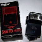 VIVITAR 550 FD M/P/O AUTO THYRISTOR Ext  Flash for Minolta/Pentax/Olympus in Box