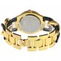 Geneva Quartz Watch with Diamonds Strips - Black / Gold