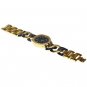 Geneva Quartz Watch with Diamonds Strips - Black / Gold