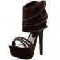 Sexy Lasonia Heels sandal with strap Ankle Faux SUede size 9