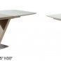 Frosted Glass Extendable Beige Dining Set with Four Chairs