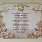 WEDDING GIFT PERSONALIZED POEM BRIDE GROOM COUPLE RELIGIOUS MARRIAGE TAKES THREE
