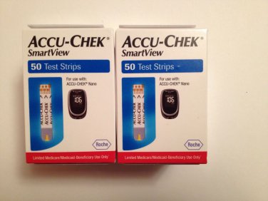 Accu-Chek Smartview Diabetic Test Strips 2 Boxes of 50 (100 total) Exp: 11/30/14