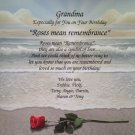 Happy Birthday Gift for Grandma, Grandmother, Mother, Mom Personalized Poem