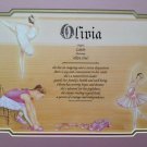 Ballerina Dancer First Name Meaning Personalized Gift Granddaughter Niece Matted