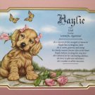Girls First Name Meaning Personalized Gift Granddaughter Daughter Niece Matted