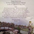 Anniversary Gift for Wife Love Romantic Personalized Poem Ethnic