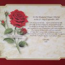 ANNIVERSARY PERSONALIZED POEM GIFT FOR WIFE 5th 10th 20th 25th HUSBAND MATTED