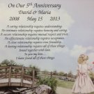 Anniversary Gift for Husband or Wife Personalized with Names and Date