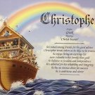 New Baby or Childrens Gift First Name Meaning Noah's Ark Personalized Present