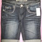 NWT ARDEN B Cambridge Cuffed Dark Wash Boyfriend Shorts/Size 10/Inseam 10 Inches