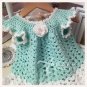 Crocheted Baby Pinafore with Matching Mary Janes, Booties and Headband - April