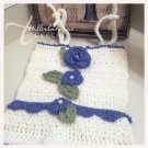 Chic Crocheted Toddler Top in Cream with Purple - Jasmine