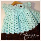 Crocheted Baby Pinafore - Chocolate Chip Mint - Patricia