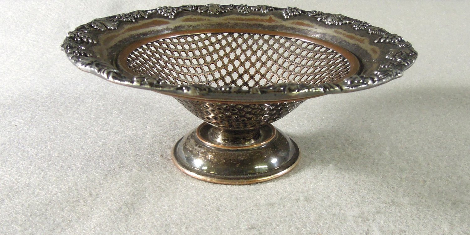 Sheffield Silver Plated Compote Grape Leave Lawrence Smith