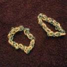 Light blue and white friendship bracelets