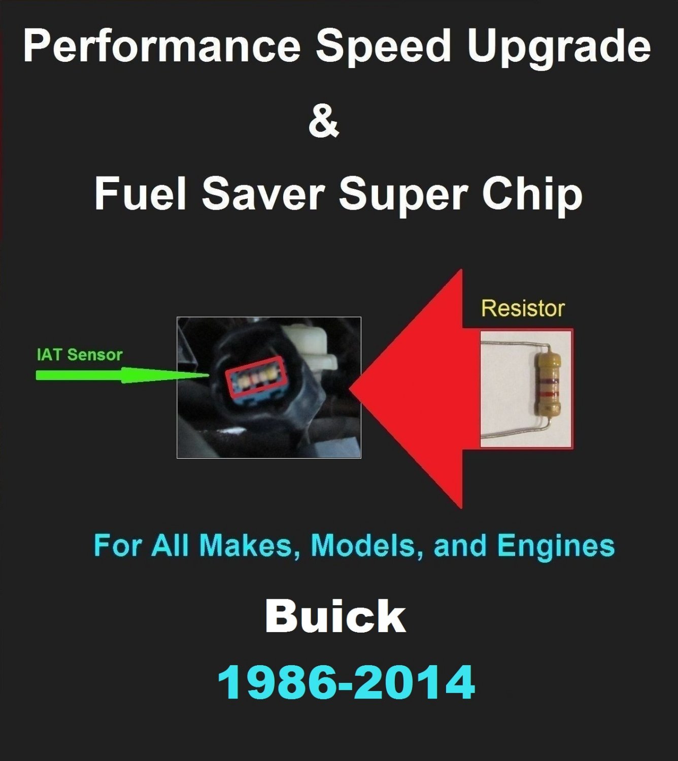 Cadillac Performance IAT Sensor Resistor Chip Mod Increase MPG HP Speed Power Super Fuel Gas Saver
