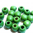 30 pcs 1x1x1cm Green Barrel Shape Wood Beads DIY211