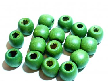 30 pcs 1x1x1cm Green Barrel Shape Wood Beads DIY211