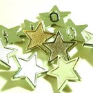 10 pcs Silver Plated Star Alloy 17mm Button DIY119