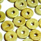 50 pcs 1cm Diameter Round Wood Circle Donut Beads DIY211