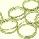 10 pcs Mini Finger Ring Open Size 16mm Ring Silver Tone DIY83
