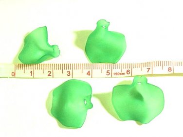 22 pcs Green Leaves Plastic Beads Dangle DIY174