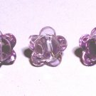 50 pcs Purple Arcylic 1cm Flower Bead Button DIY25