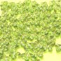 100 pcs Silver Painted Green Mini Flower Beads DIY119
