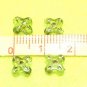 100 pcs Silver Painted Green Mini Flower Beads DIY119