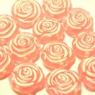 20 pcs Pink Color Big Rose Plastic Beads DIY66