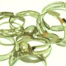 6 pcs Silver Tone 17mm Rings Open-Sized DIY81
