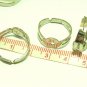 6 pcs Silver Tone 17mm Rings Open-Sized DIY81