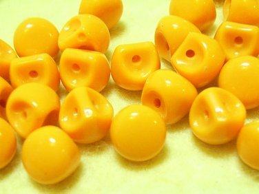 30 pcs Orange Tiny Round Plastic Beads 8mm Button DIY40