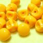 30 pcs Orange Tiny Round Plastic Beads 8mm Button DIY40