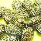 80 pcs Silver Color Painted Oval Plastic Beads DIY37