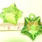 20 pcs Green 25mm Clear Arcylic Pendant Star DIY30