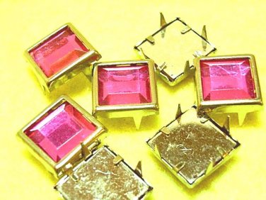 18 pcs Pin Bracelet Bag Purple Arcylic Square Beads DIY98