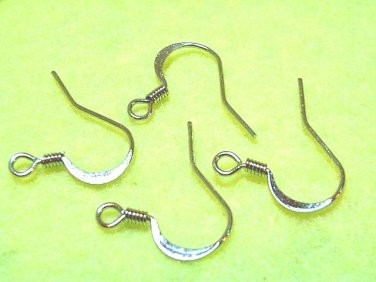 20 pcs Silver Tone Earring Hook Nickel Free DIY104