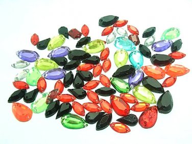130 pcs Assort Color Shape  Arcylic Beads  DIY157