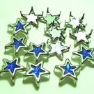18pcs Blue Star Bead Alloy Pin for Bracelet Bag DIY99