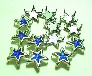 18pcs Blue Star Bead Alloy Pin for Bracelet Bag DIY99