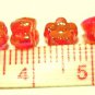 100pcs Small Fancy Red Flowers Plastic Beads DIY72