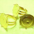 4 pcs Gold Tone Open Size 18mm Alloy Ring DIY124