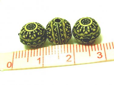 50pcs  Asian Pattern Plastic Ball Beads DIY73