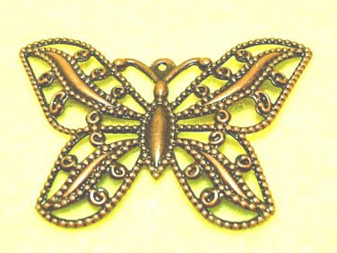 3 pcs Delicate Copper 4.5cm Pendant Butterfly DIY114