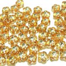 100pcs Orange Flowers Arcylic Plastic Beads DIY116